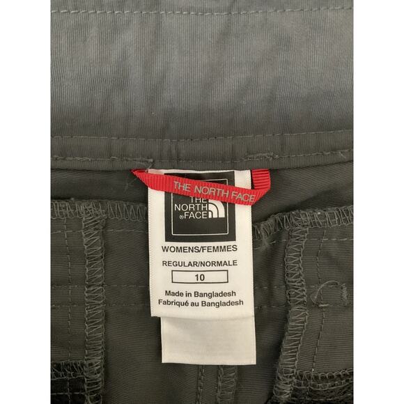 North Face W Medium 10 Black Nylon Hiking Pants T150 Drawstring Plain Front - Picture 5 of 12